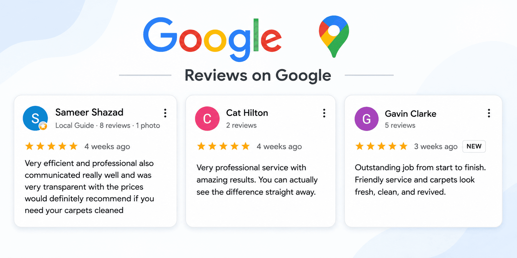 Google reviews for Matrix Cleaning Company